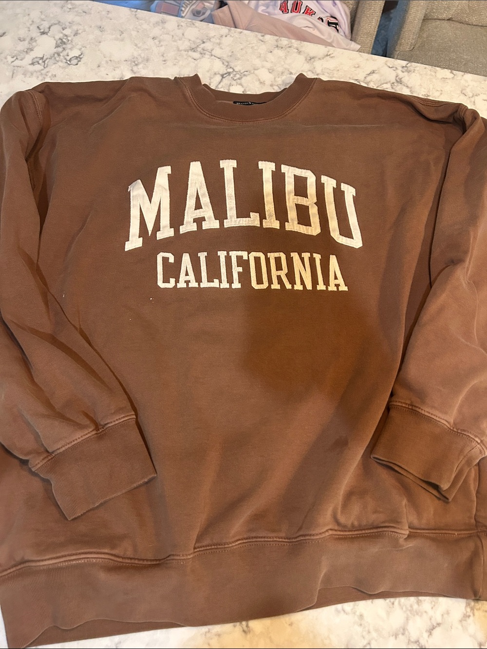 Brandy Melville Brown 'Malibu California' Crewneck